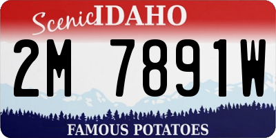 ID license plate 2M7891W