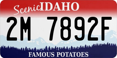 ID license plate 2M7892F