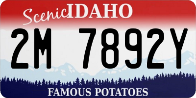ID license plate 2M7892Y