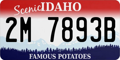 ID license plate 2M7893B