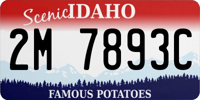 ID license plate 2M7893C