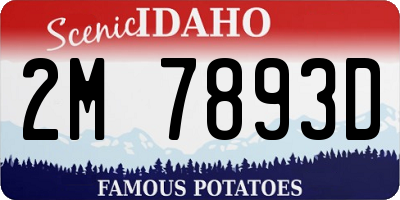 ID license plate 2M7893D