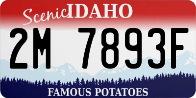 ID license plate 2M7893F