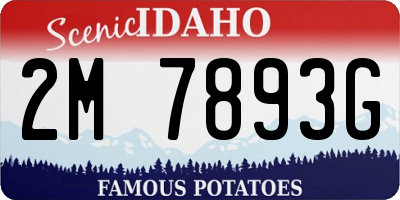 ID license plate 2M7893G
