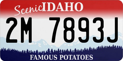 ID license plate 2M7893J