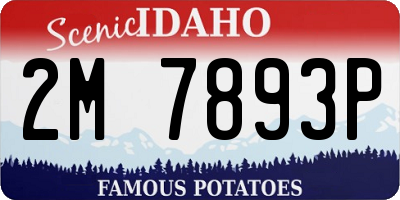 ID license plate 2M7893P