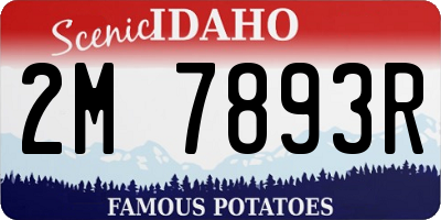 ID license plate 2M7893R