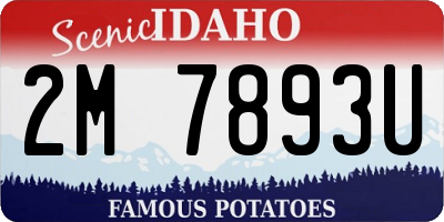 ID license plate 2M7893U
