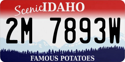 ID license plate 2M7893W