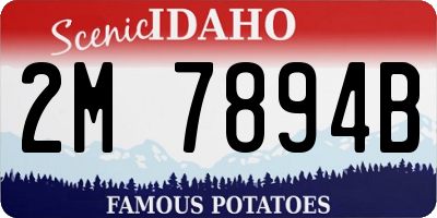 ID license plate 2M7894B