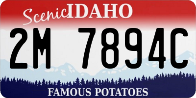 ID license plate 2M7894C