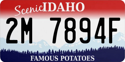 ID license plate 2M7894F