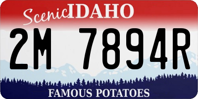 ID license plate 2M7894R