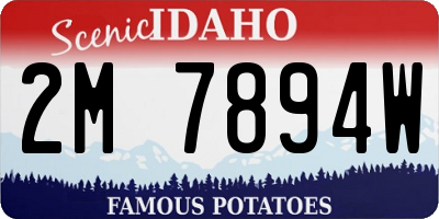 ID license plate 2M7894W
