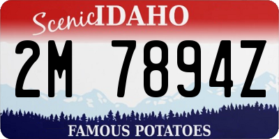 ID license plate 2M7894Z