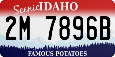 ID license plate 2M7896B