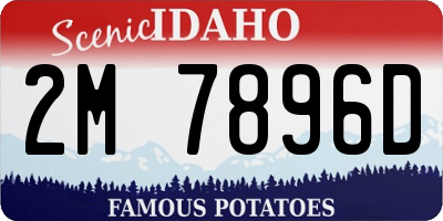 ID license plate 2M7896D