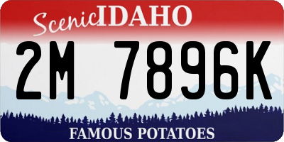 ID license plate 2M7896K