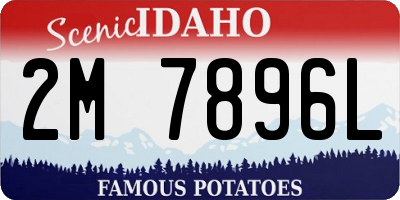 ID license plate 2M7896L