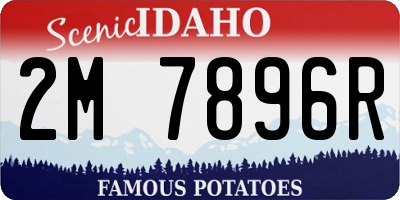 ID license plate 2M7896R