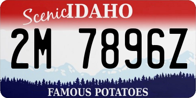 ID license plate 2M7896Z