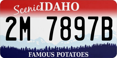 ID license plate 2M7897B