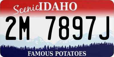 ID license plate 2M7897J