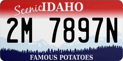ID license plate 2M7897N