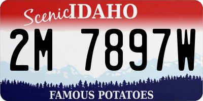 ID license plate 2M7897W