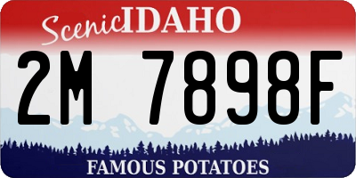 ID license plate 2M7898F