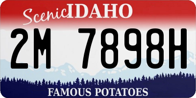 ID license plate 2M7898H