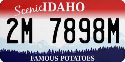 ID license plate 2M7898M