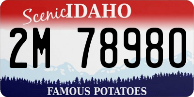 ID license plate 2M7898O