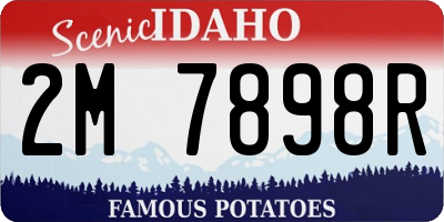 ID license plate 2M7898R
