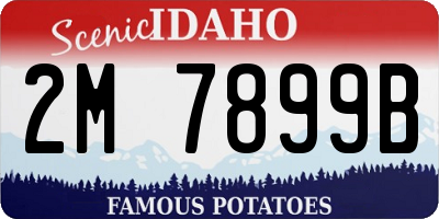 ID license plate 2M7899B