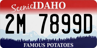 ID license plate 2M7899D