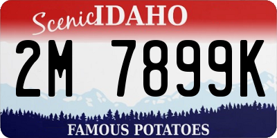 ID license plate 2M7899K