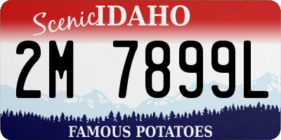 ID license plate 2M7899L