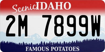ID license plate 2M7899W