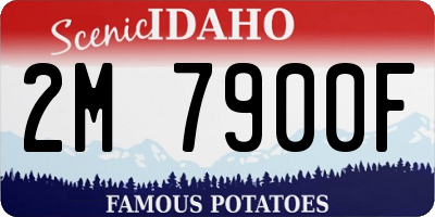 ID license plate 2M7900F