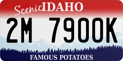 ID license plate 2M7900K