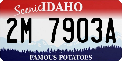 ID license plate 2M7903A