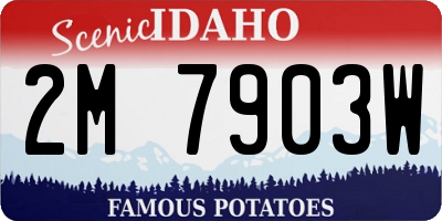 ID license plate 2M7903W