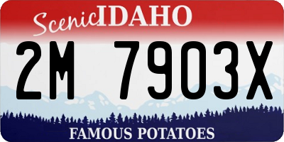 ID license plate 2M7903X