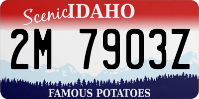 ID license plate 2M7903Z