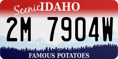 ID license plate 2M7904W