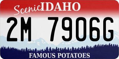 ID license plate 2M7906G