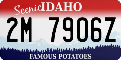 ID license plate 2M7906Z