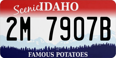 ID license plate 2M7907B