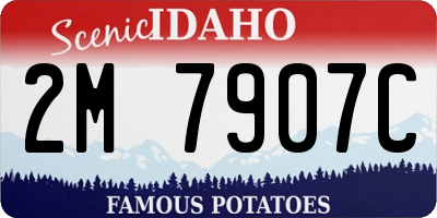 ID license plate 2M7907C